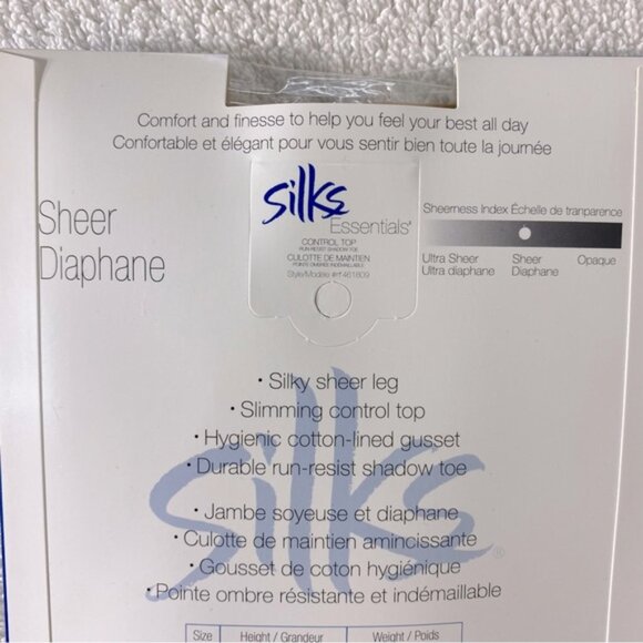 Vintage Essentials Control Top Pantyhose In Natural x2 NWT - Picture 5 of 7